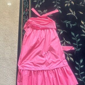 entro Pink Halter Midi Dress